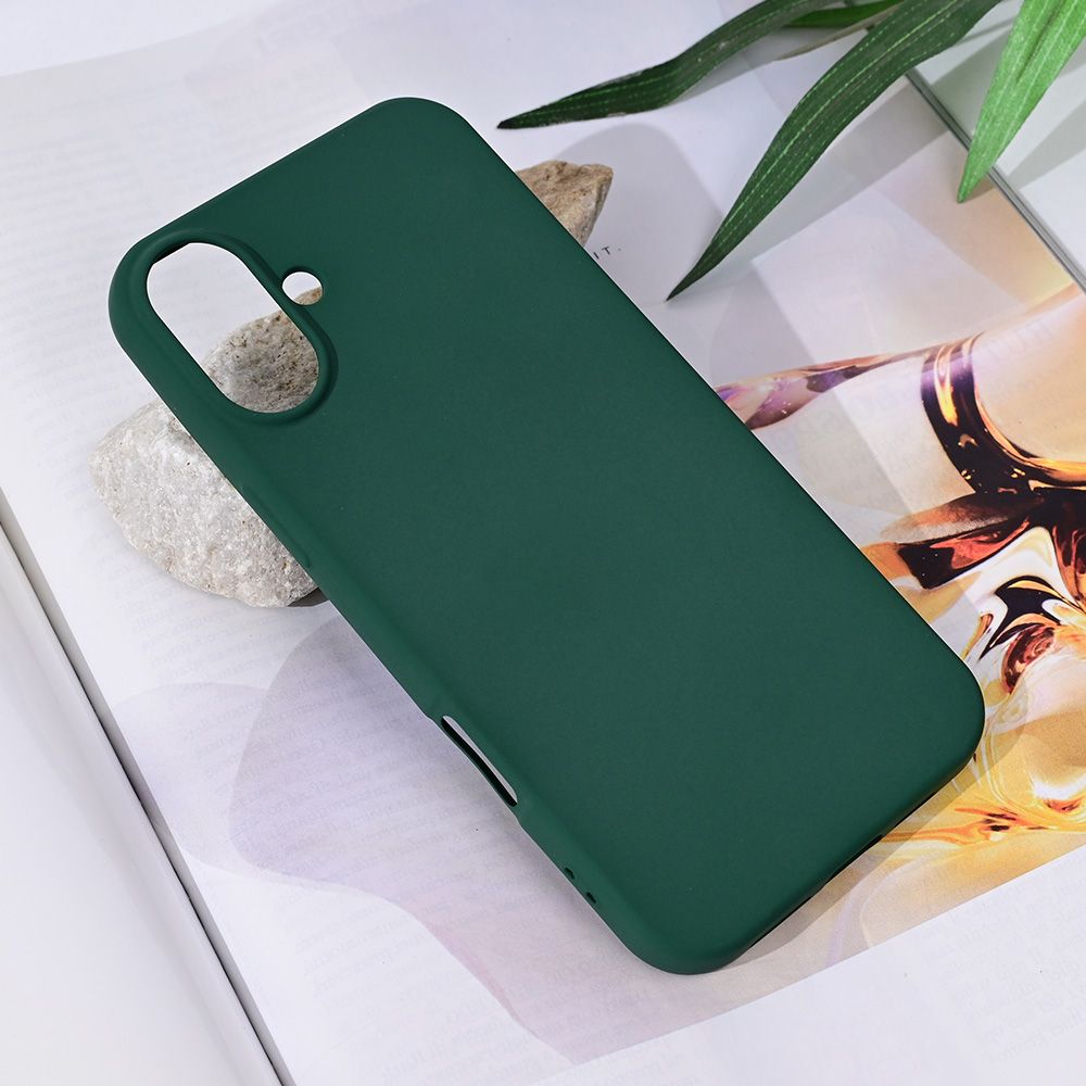 Maska za Apple iPhone 16 Plus — Teracell Soft Velvet, tamno zelena