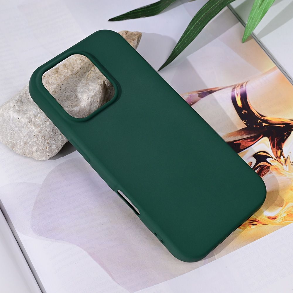 Maska za Apple iPhone 16 Pro — Teracell Soft Velvet, tamno zelena