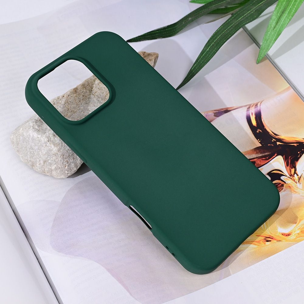 Maska za Apple iPhone 16 Pro Max — Teracell Soft Velvet, tamno zelena
