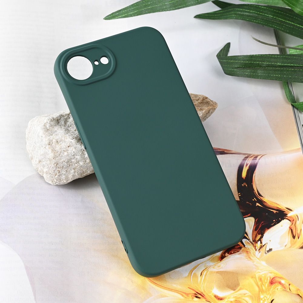 Maska za Apple iPhone 16e — Teracell Soft Velvet, tamno zelena