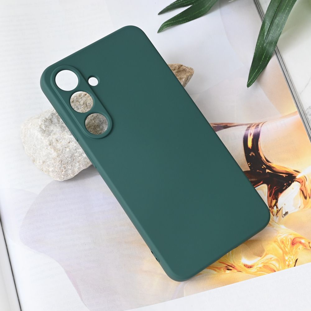 Maska za Samsung Galaxy S25 Plus — Teracell Soft Velvet, tamno zelena