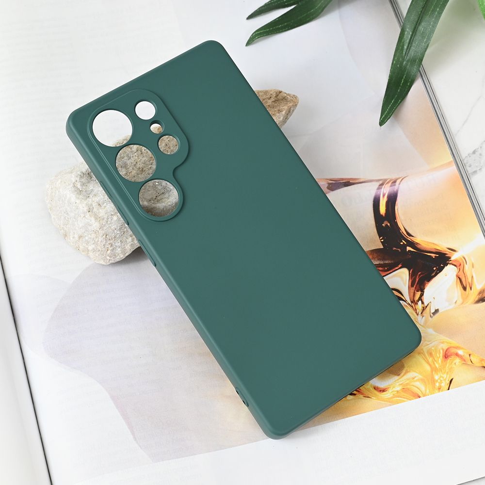 Maska za Samsung Galaxy S25 Ultra — Teracell Soft Velvet, tamno zelena