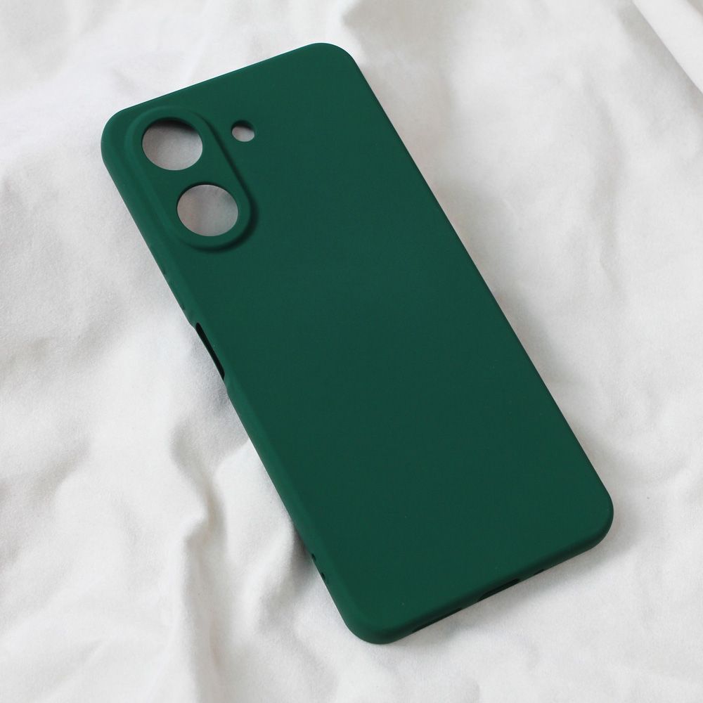 Maska za Xiaomi Redmi 13C — Teracell Soft Velvet, tamno zelena