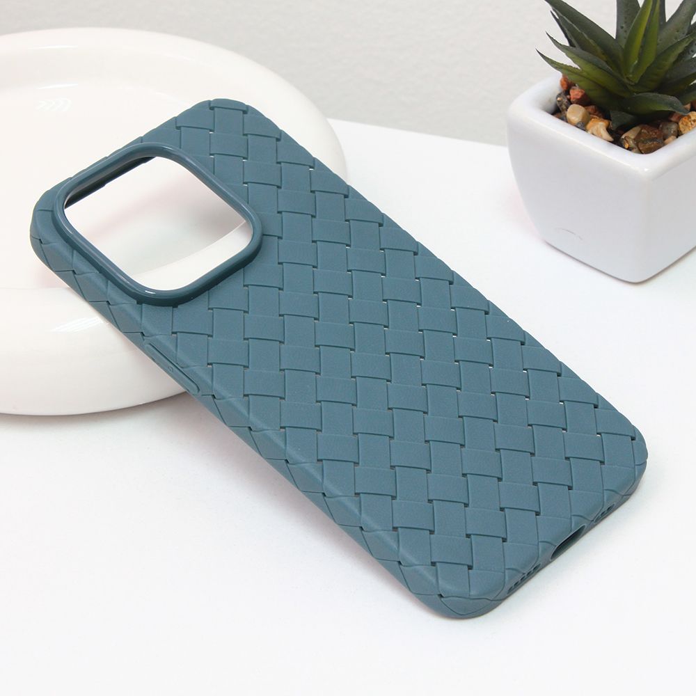 Maska za Apple iPhone 14 — Weave case, svetlo zelena