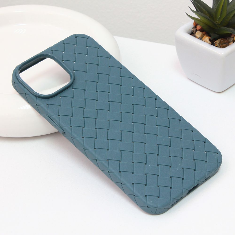Maska za Apple iPhone 14 — Weave case, svetlo zelena