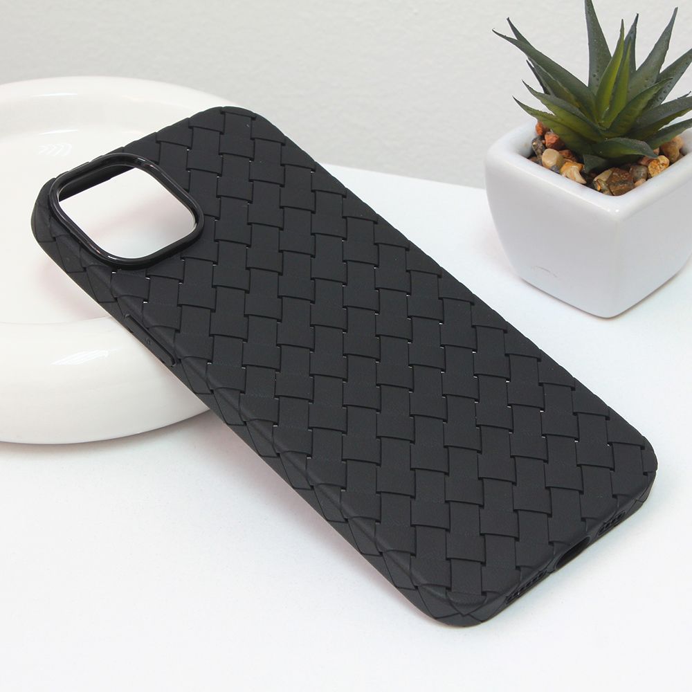 Maska za Apple iPhone 14 Plus — Weave case, crna
