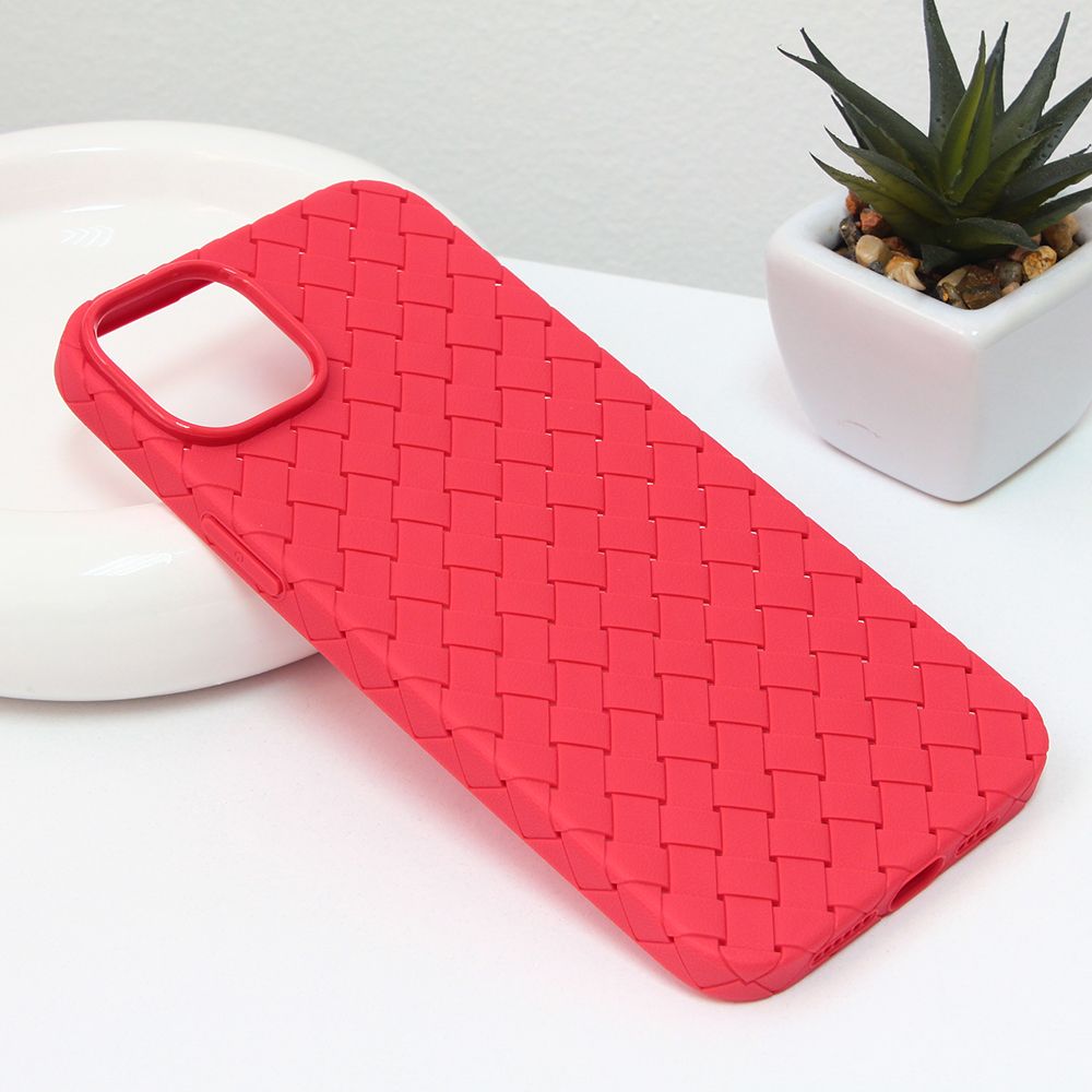 Maska za Apple iPhone 14 Plus — Weave case, crvena