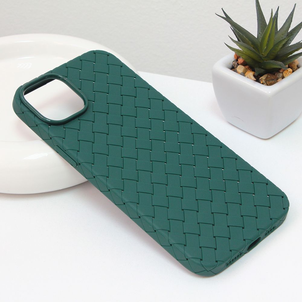 Maska za Apple iPhone 14 Plus — Weave case, zelena