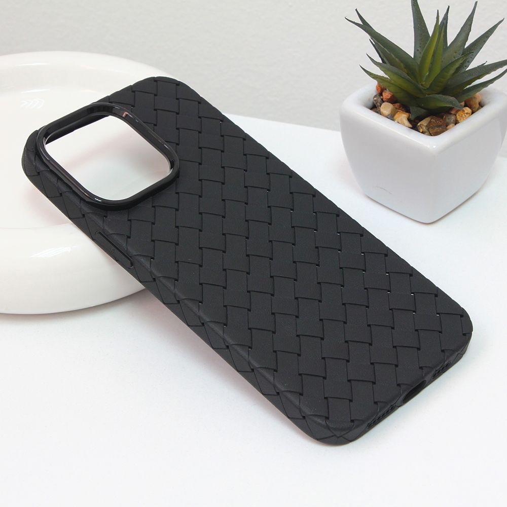 Maska za Apple iPhone 14 Pro Max — Weave case, crna