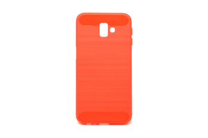 Maska za Samsung Galaxy J6 Plus — TPU Brushed, red
