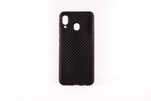 Maska za Samsung Galaxy A20 — TPU Carbon 0,3mm, black