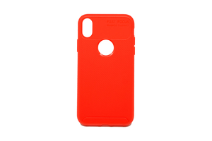 Maska za Apple iPhone XR — TPU Carbon, red