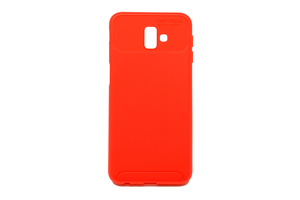 Maska za Samsung Galaxy J6 Plus — TPU Carbon, red