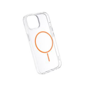Maska za Apple iPhone 15 — TPU Clear Color Magsafe, narandzasta