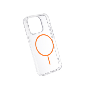 Maska za Apple iPhone 15 Pro — TPU Clear Color Magsafe, narandzasta
