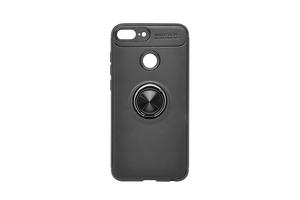 Maska za Honor 9 Lite — TPU Magnet Ring, black
