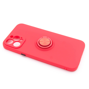 Maska za Apple iPhone 12 Pro Max — TPU Matte Ring, crvena