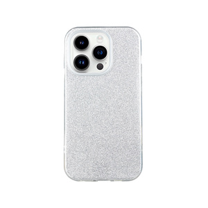Maska za Apple iPhone 14 Pro — TPU Sparkly Shine, silver