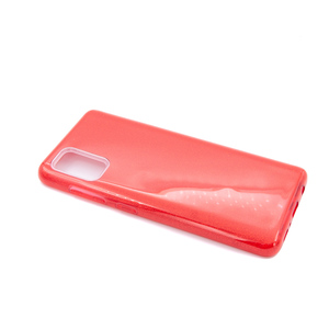 Maska za Samsung Galaxy A41 — TPU Sparkly Shine, red