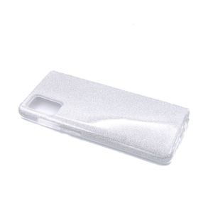 Maska za Samsung Galaxy A41 — TPU Sparkly Shine, silver