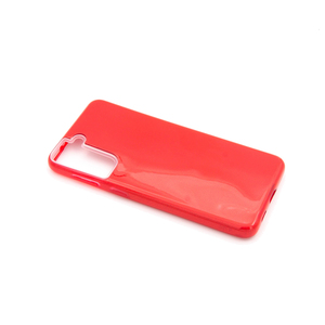 Maska za Samsung Galaxy S21 Plus — TPU Sparkly Shine, red