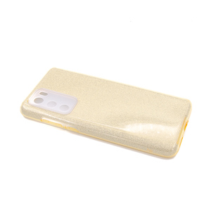Maska za Motorola Moto One Vision — TPU Sparkly Shine P40, gold