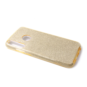 Maska za Motorola Moto One Vision — TPU Sparkly Shine P40 Lite E/Y7p, gold