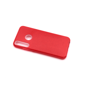 Maska za Motorola Moto One Vision — TPU Sparkly Shine P40 Lite E/Y7p, red