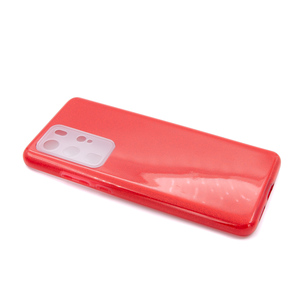 Maska za Motorola Moto One Vision — TPU Sparkly Shine P40 Pro, red