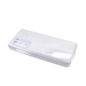 Maska za Motorola Moto One Vision — TPU Sparkly Shine P40, silver