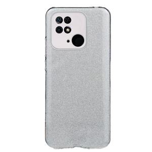 Maska za Xiaomi Redmi 10C — TPU Sparkly Shine, silver