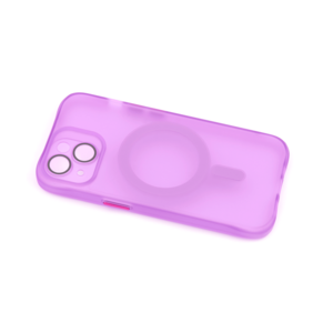 Maska za Apple iPhone 15 — TPU Trans-Color Magsafe, ljubicasta