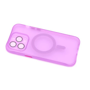 Maska za Apple iPhone 15 Pro Max — TPU Trans-Color Magsafe, ljubicasta