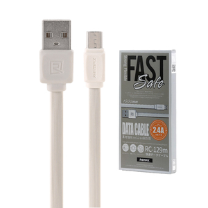 Kabl — USB Data Cable Remax RC-129m za Micro 2.4A beli 1m