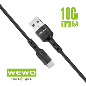 Kabl — USB Data Cable Wewo CA-08 textile Fast 100W/6A Type