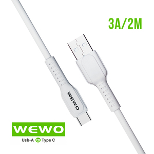 Kabl — USB Data Cable Wewo CA-43 Fast Type-C 3A beli 2m