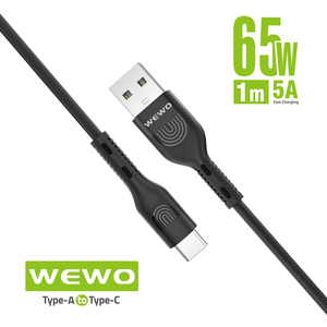 Kabl — USB Data Cable Wewo CA-46 textile Fast 65W/5A Type
