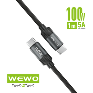 Kabl za Nokia 6.1 Plus — USB Data Cable Wewo X6 textile Fast PD 100W/5A Type