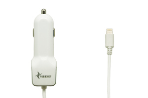 Punjač za Apple iPhone 5s — Vbest C01 Auto, beli