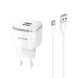 Punjač — Wewo W-001 2XUSB 2.4A micro USB cable