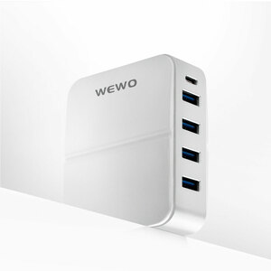 Punjač — Wewo W-005 PD+4XUSB 40W, beli