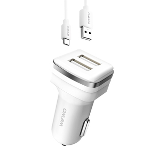 Punjač — Wewo W-006 Auto 2XUSB 2.4A Type-C USB cable