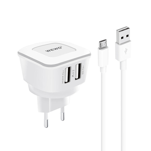 Punjač — Wewo W-011 2XUSB 2.4A micro USB cable