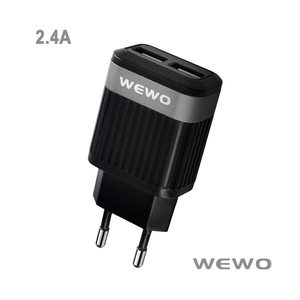 Punjač — Wewo W-015 2XUSB 2.4A, black