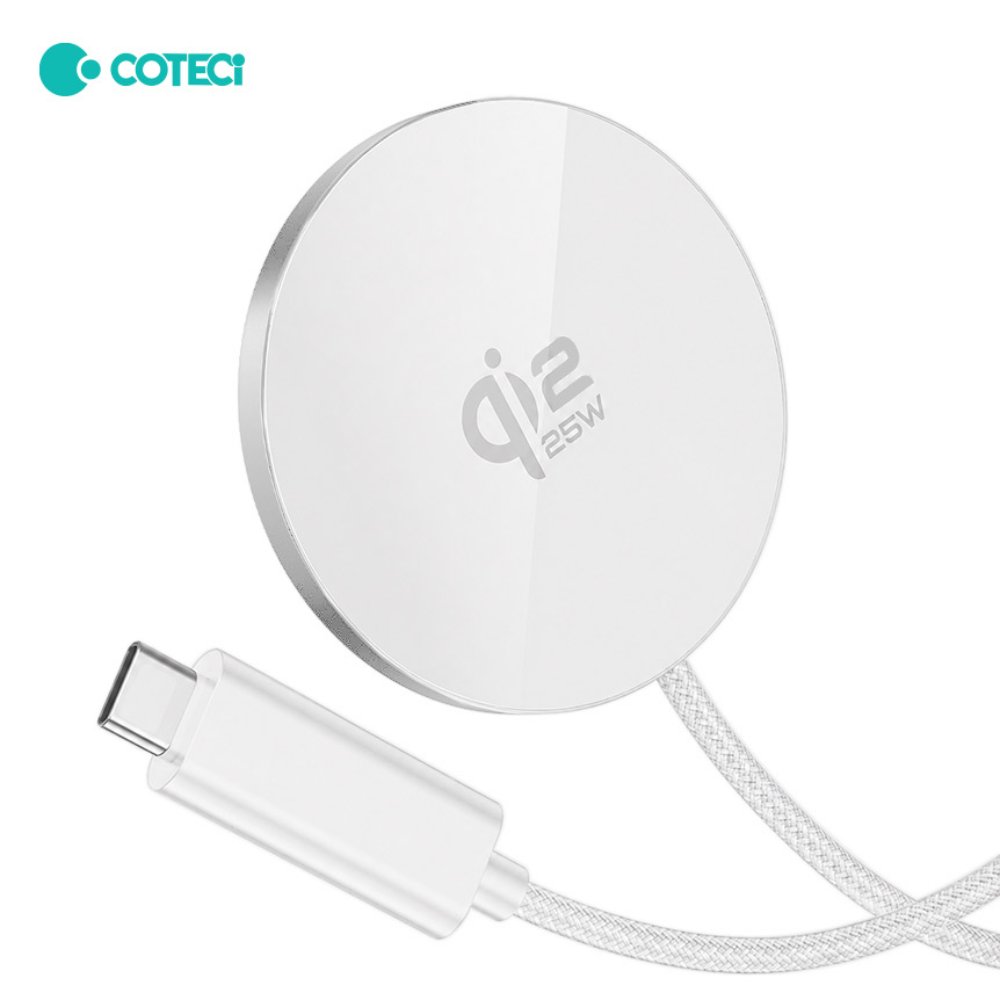 Punjač za Nokia 150 — Wireless magnetic Coteci iH-150 Qi2.2 25W, beli