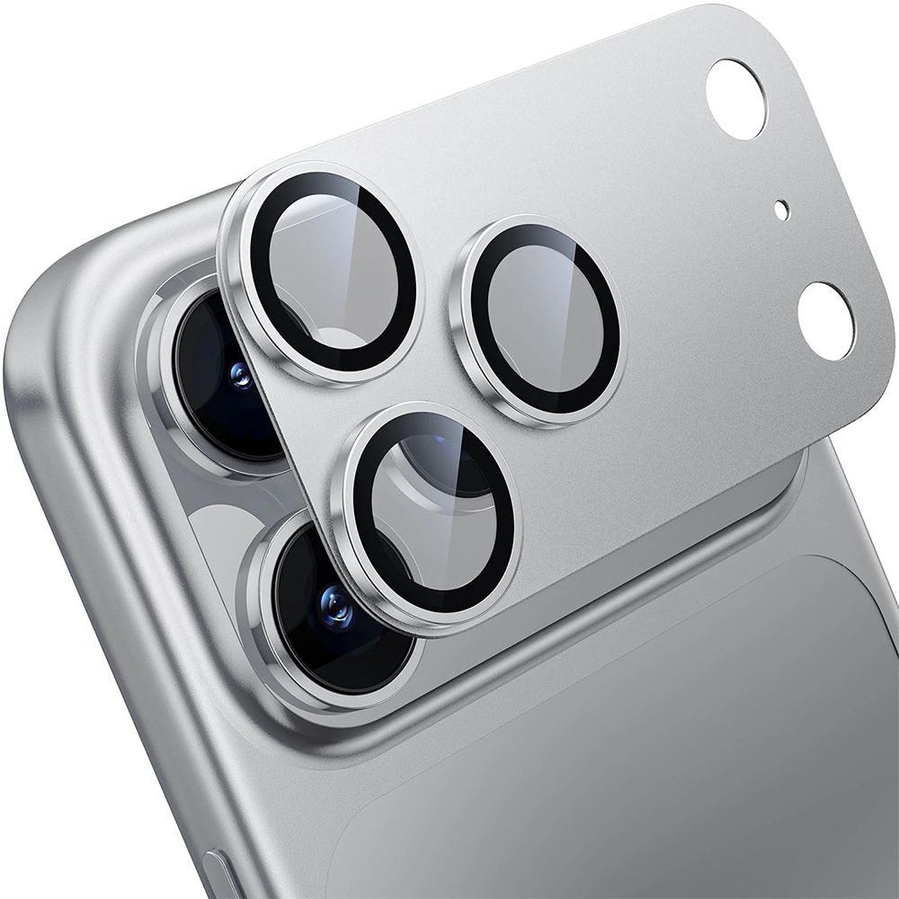 Zaštitno staklo za Apple iPhone 17 Pro Max — Zastita kamere Full Cover, srebrna