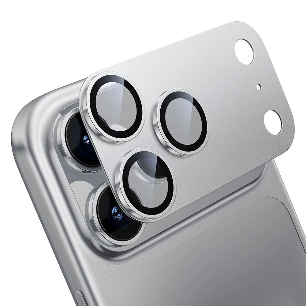 Zaštitno staklo za Apple iPhone 17 Pro — Zastita kamere Full Cover, srebrna