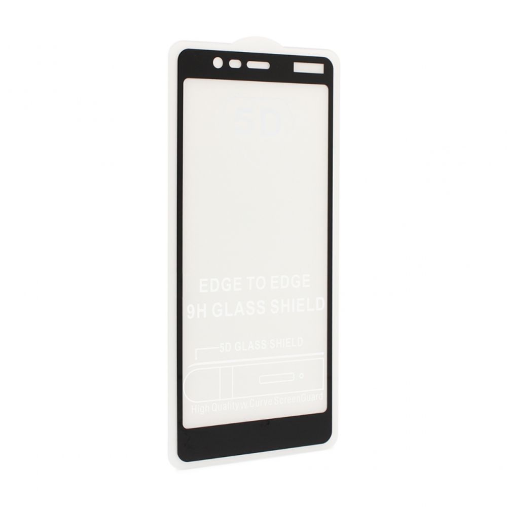 Zaštitno staklo za Nokia 5.1 — Tempered glass 5D, crni