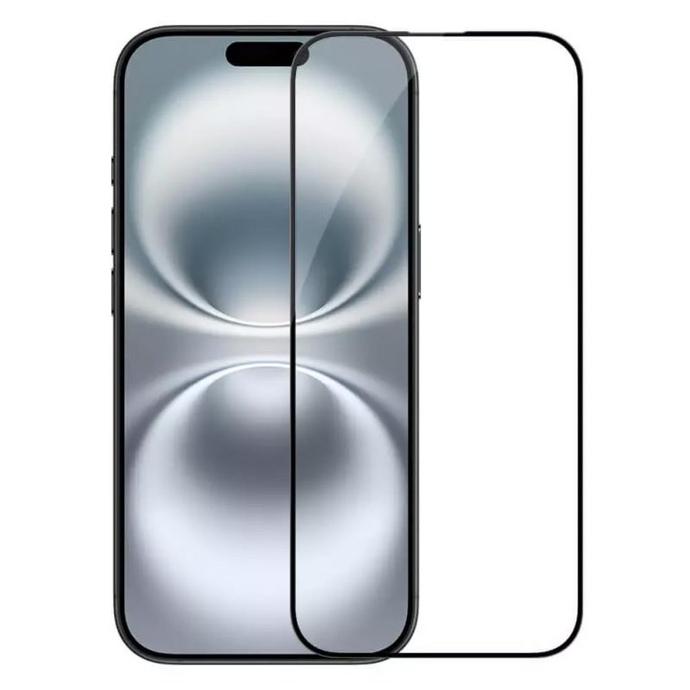 Zaštitno staklo za Apple iPhone 16 — Tempered glass Nillkin 3D CP+Max, crni