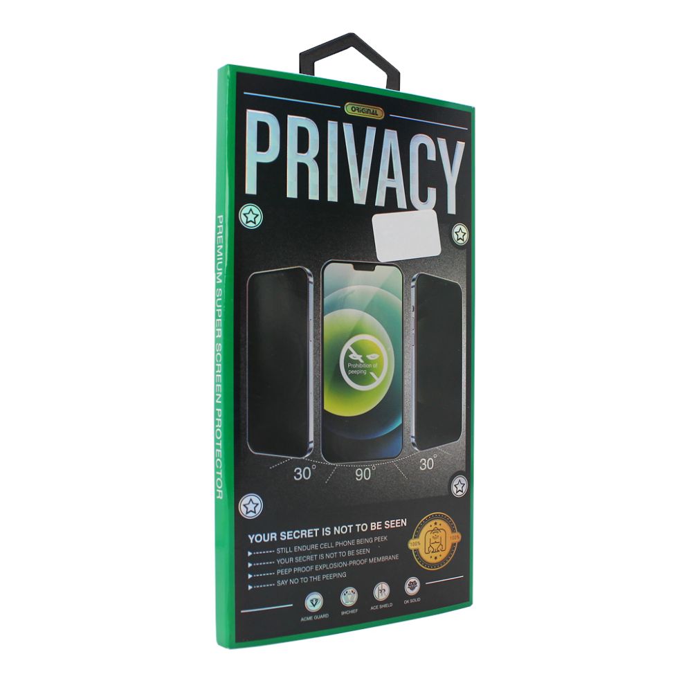 Zaštitno staklo za Apple iPhone 15 — Tempered glass Privacy 2.5D full glue, crni